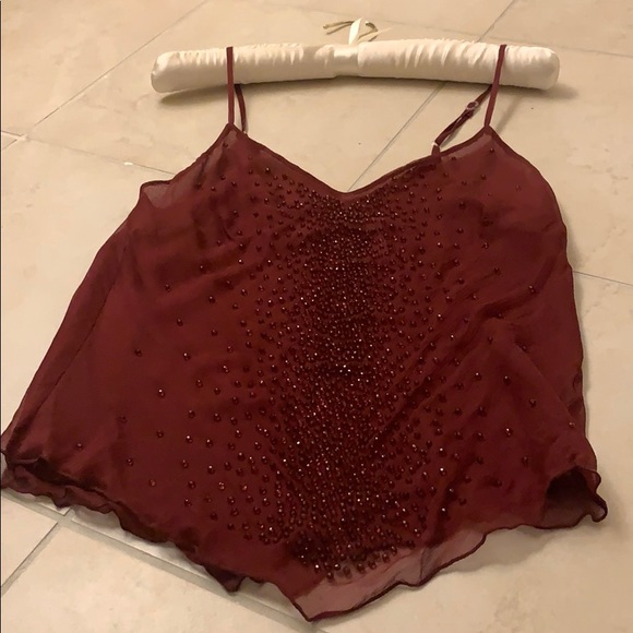 NWT Vintage Bebe bias cut beaded camisole. - Picture 1 of 5